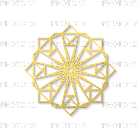 Islamic golden ornament, vector illustration