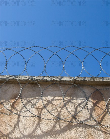 Barbed wire fence used for protection purposes