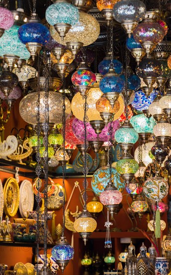 Mosaic Ottoman lamps from Grand Bazaar in Istanbul