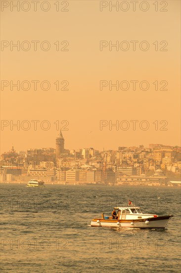 View of the Galata Tower from Byzantium times in Istanbul