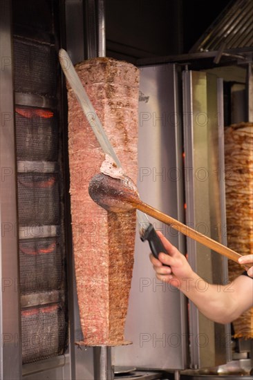 Traditional Turkish Doner Kebab on pole