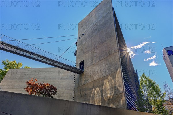 Airlift and concrete facade, Technical University of Munich. TUM, Munich, Bavaria, Germany, Europe