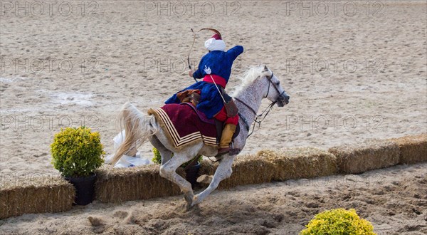 Ottoman archer riding and shooting on horseback