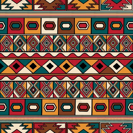 Tribal ethnic background. Vector seamless pattern design for background, carpet, wallpaper, wrapping, batik, fabric