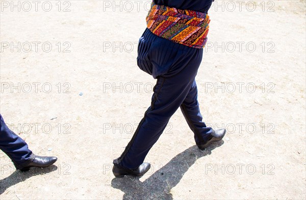 Turkish man and horseman ethnic clothes examples