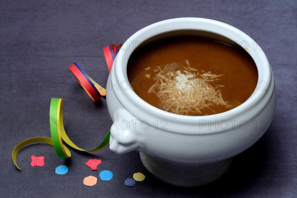 Basler Mehlsuppe, the soup is traditionally eaten at Fasnacht, Basel, Switzerland, Europe