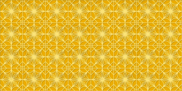 Islamic gold ornament vector seamless pattern