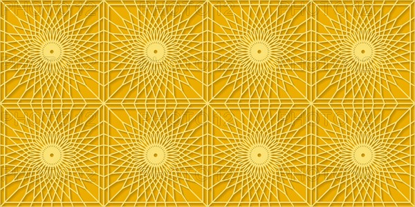 Islamic gold ornament vector seamless pattern