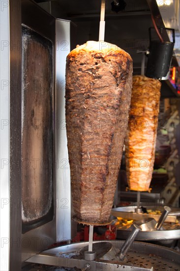 Traditional Turkish Doner Kebab on pole