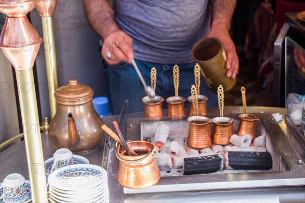 Turkish coffee pots made in a traditional style