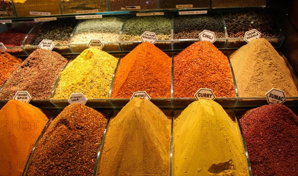 Various type of spices at the Spice Market