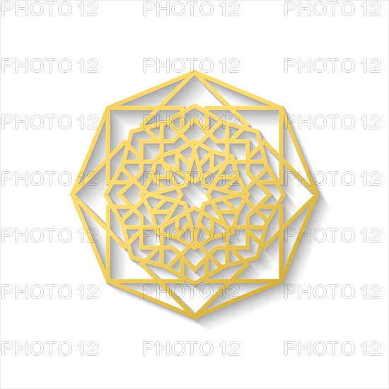 Islamic golden ornament, vector illustration