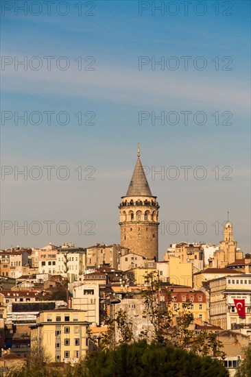 View of the Galata Tower from the Golden Horn of Istanbul