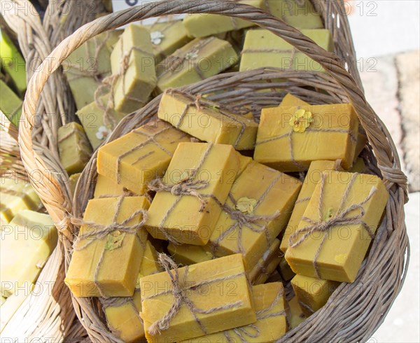 Collection of bars of fragrant hand made organic soap