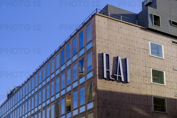 Facade, RAI, Italian television, Turin, Piedmont, Italy, Europe