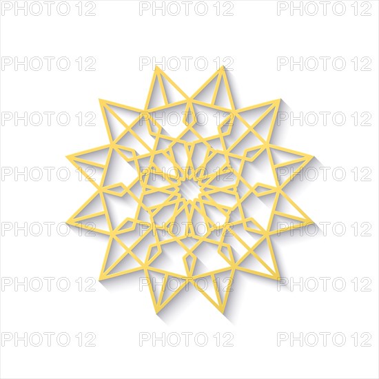 Islamic golden ornament, vector illustration