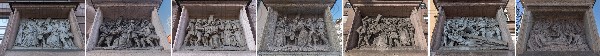 Seven Stations of the Cross by Adam Kraft, German sculptor in the 15th century, originals in the Germ.National Museum, Nuremberg, Middle Franconia, Bavaria, Germany, Europe