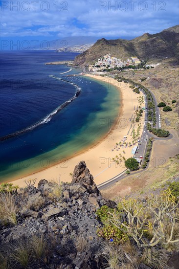 Playa de las Teresitas Beach, San Andres, Santa Cruz Rear, Tenerife, Canary Islands, Spain, Europe