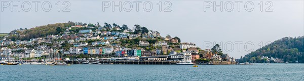 Panorama of Kingswear from Dartmouth, Devon, England, United Kingdom, Europe