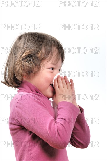 Girl sneezing