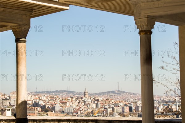 View of the Galata Tower from Byzantium times in Istanbul