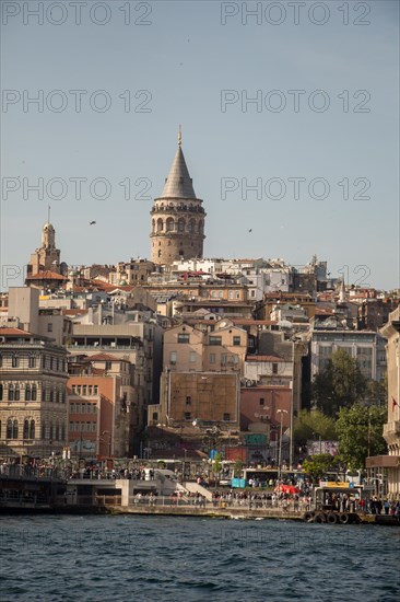 View of the Galata Tower from Byzantium times in Istanbul