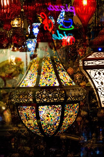 Mosaic Ottoman lamps from Grand Bazaar in Istanbul