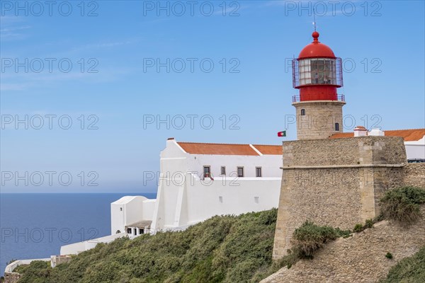 Lighthouse at Cabo de Sao Vicente, Sagres, Algarve, Portugal, Europe