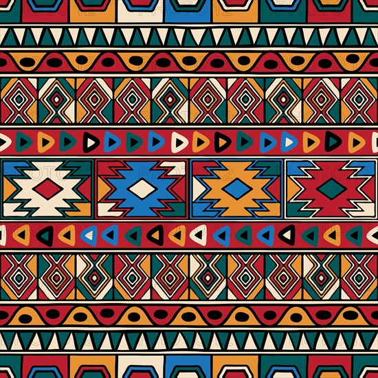 Tribal ethnic background. Vector seamless pattern design for background, carpet, wallpaper, wrapping, batik, fabric