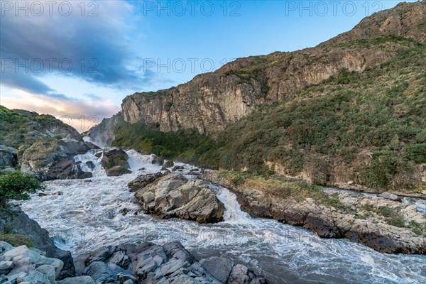 Salto del Rio Ibanez, waterfall on the Ibanez River, Cerro Castillo National Park, Aysen, Patagonia, Chile, South America