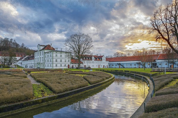 Fuerstenfeld Monastery is a former Cistercian abbey in Fuerstenfeldbruck, Bavaria, Germany, Europe