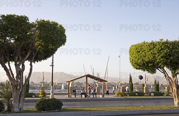 Promenade on the Nile, Luxor, Egypt, Africa