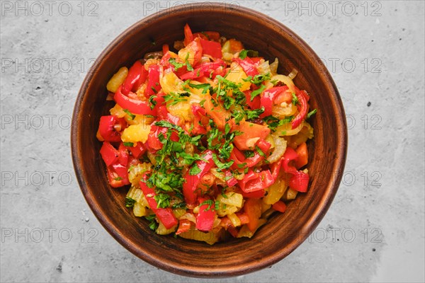 Top view of vegetable ragout