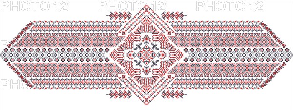 Traditional Romanian embroidery vector design element over white background