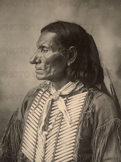 Indian, Pablino Diaz, Kiowa, after a picture by F.A.Rinehart, 1899, Kiowa or Kaigwu are an ethnic tribe of the Indians of North America, from what is now western Montana, Historic, digitally restored reproduction of an original from the period
