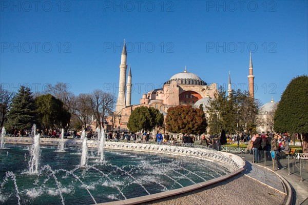 Hagia Sophia in Istanbul, the world famous monument of Byzantine architecture