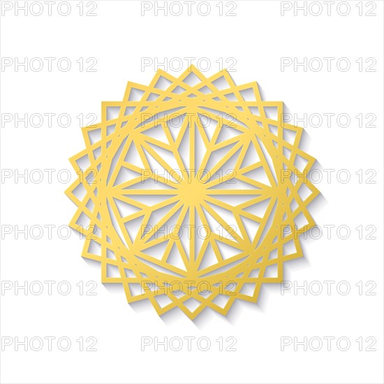 Islamic golden ornament, vector illustration