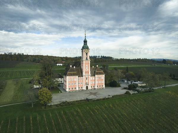 Birnau Pilgrimage Church, Uhldingen-Muehlhofen, Lake Constance District, Upper Swabia, Baden-Wuerttemberg, Germany, Europe