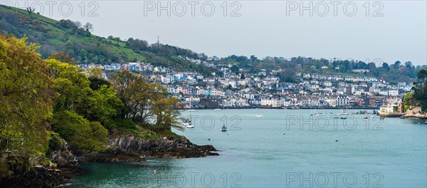 Panorama of Dartmouth, Devon, England, United Kingdom, Europe