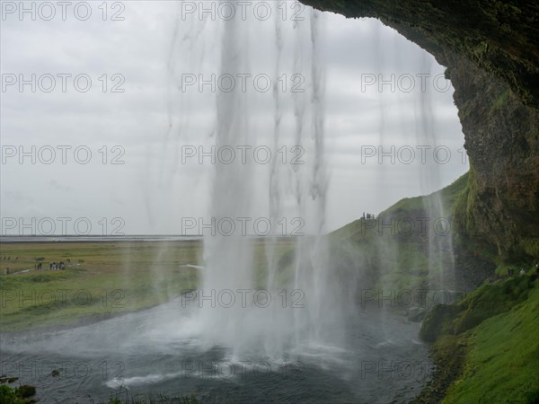 Waterfall, Seljalandsfoss, Highland Break-off Edge, South Coast, Iceland, Europe