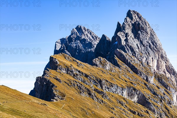 Geisler Group, Sas Rigais Peak, Val Gardena, Dolomites, South Tyrol, Italy, Europe