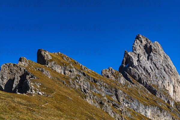 Geisler Group with the Sas Rigais peak, Val Gardena, Dolomites, South Tyrol, Italy, Europe