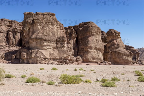 Solomons Pillars, sandstone rock towers, Timna National Park, Negev, Israel, Asia