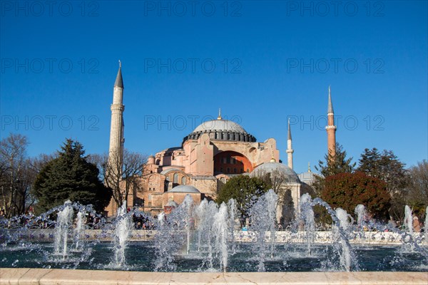 Hagia Sophia in Istanbul, the world famous monument of Byzantine architecture