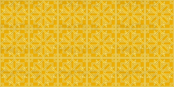 Islamic gold ornament vector seamless pattern