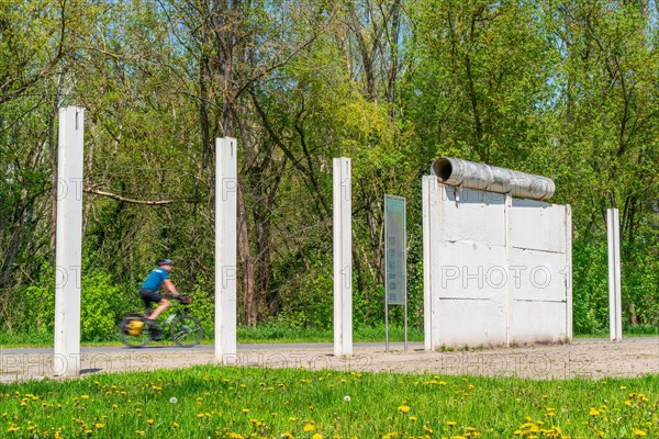 Remains of the Berlin Wall, Gross Glienicke Wall Memorial, Berlin Wall Cycle Path, Berlin-Brandenburg border, Germany, Europe