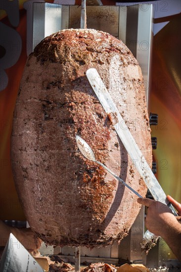 Traditional Turkish Doner Kebab on pole