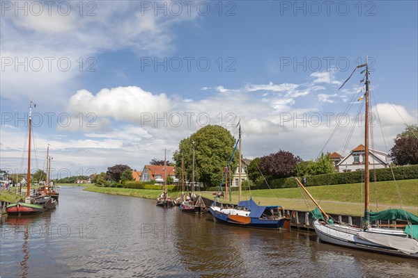 Old harbour, museum harbour, Carolinensiel, East Frisia, Lower Saxony, Germany, Europe