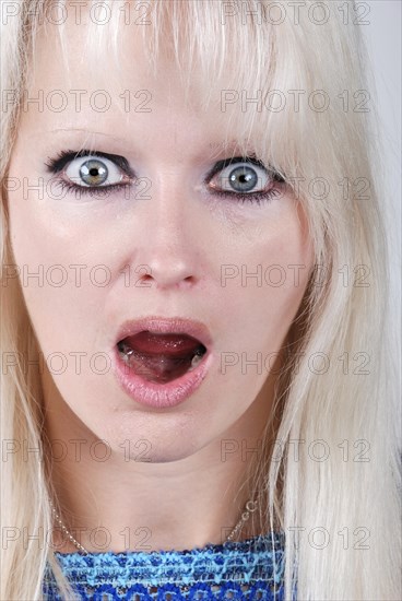 Beautiful surprised woman