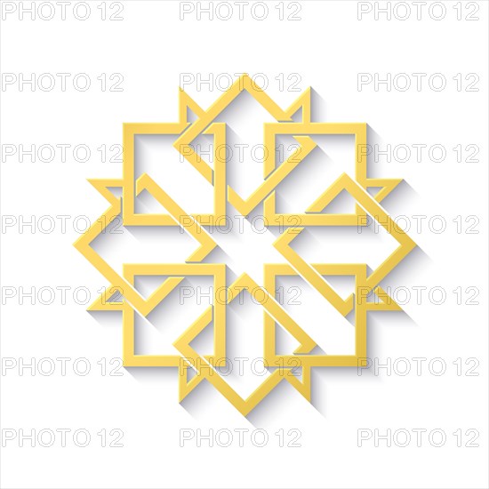 Islamic golden ornament, vector illustration